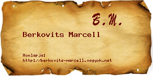 Berkovits Marcell névjegykártya